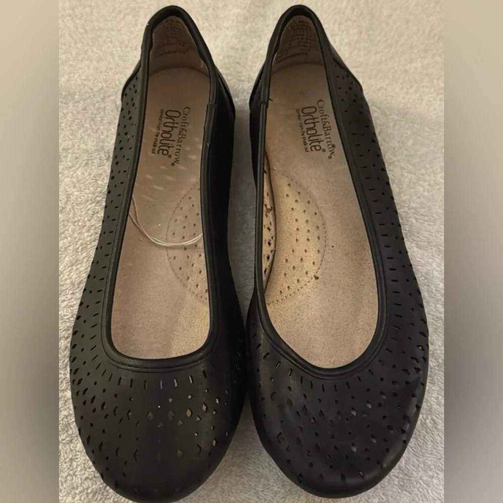 NWOT Croft & Barrow Ortho-lite Perforated Ballet Flats Cushion Insole Flexible